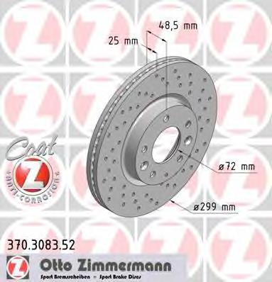 Disco de freno 370308352 Zimmermann