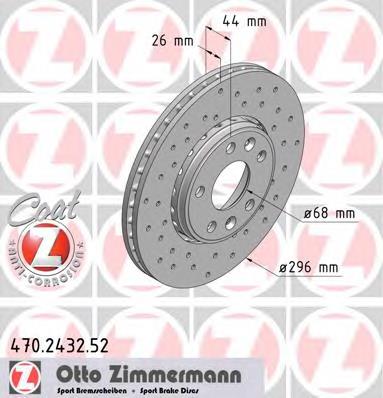 470.2432.52 Zimmermann disco de freno delantero