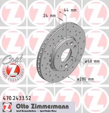 Disco de freno delantero Zimmermann 470243352