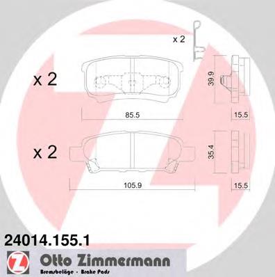 Pastillas traseras de freno Zimmermann 240141551 precio, desde 23,27 EUR