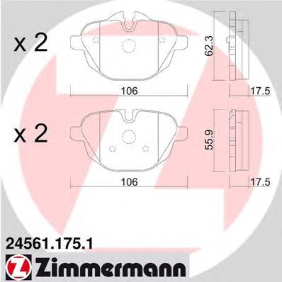245611751 Zimmermann Pastillas freno traseras