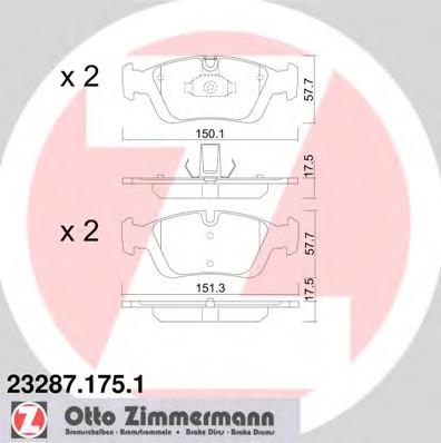 Pastillas de freno delanteras Zimmermann 232871751