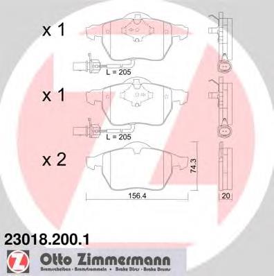 Comprar 230182001 Zimmermann Pastillas delanteras de freno