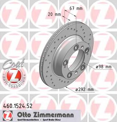 460152452 Zimmermann disco de freno trasero