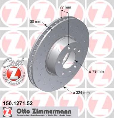 150127152 Zimmermann disco de freno delantero