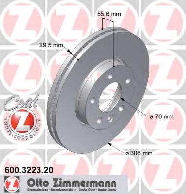 Comprar 600322320 Zimmermann Freno de disco delantero