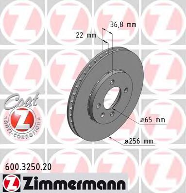 600325020 Zimmermann freno de disco delantero