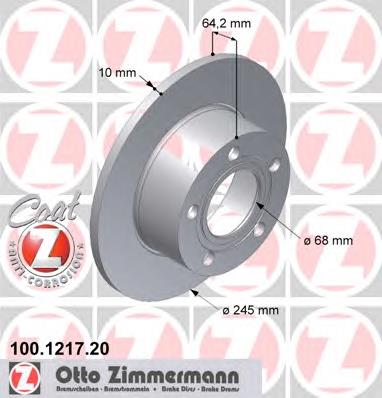 Comprar 100121720 Zimmermann Disco de freno trasero