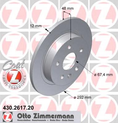 430261720 Zimmermann Freno de disco trasero