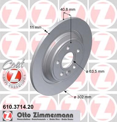 Disco de freno trasero Zimmermann 610371420 precio, desde 35,30 EUR