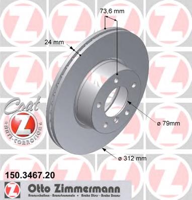 Comprar 150346720 Zimmermann Freno de disco delantero