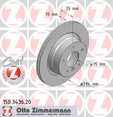 150343620 Zimmermann disco de freno trasero