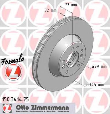 Freno de disco delantero 34112227300 BMW