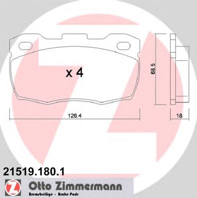 21519.180.1 Zimmermann pastillas de freno delanteras