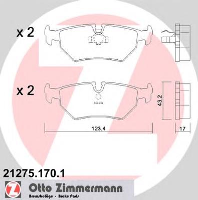 21275.170.1 Zimmermann pastillas de freno traseras