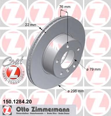 Disco de freno 150128420 Zimmermann