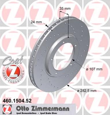 460150452 Zimmermann freno de disco delantero