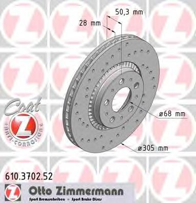 Comprar 610370252 Zimmermann Freno de disco delantero