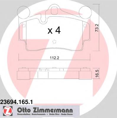 Comprar 236941651 Zimmermann Pastillas de freno traseras
