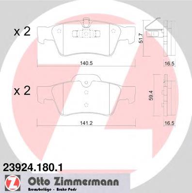 239241801 Zimmermann Pastillas freno traseras