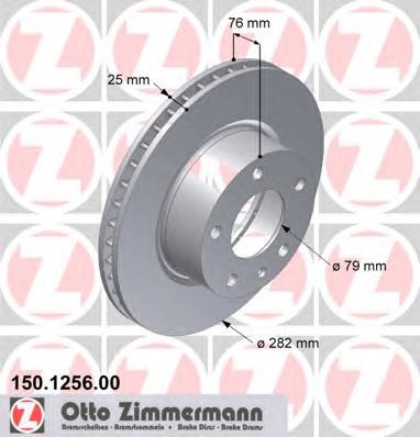 150125600 Zimmermann freno de disco delantero