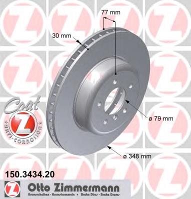 Disco de freno delantero Zimmermann 150343420