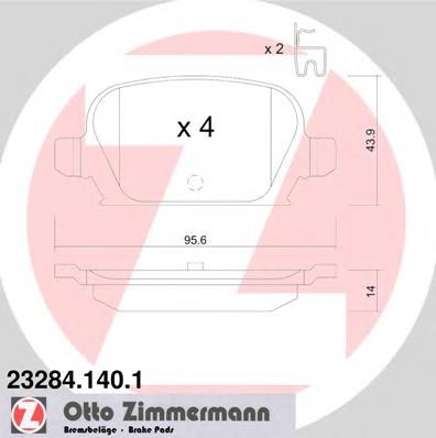 23284.140.1 Zimmermann pastillas de freno traseras