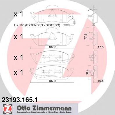 231931651 Zimmermann pastillas de freno delanteras