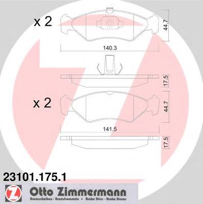 23101.175.1 Zimmermann pastillas de freno delanteras