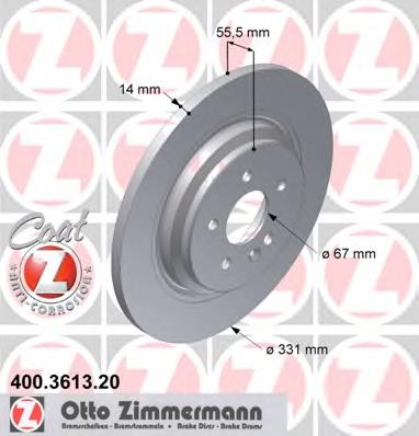 Disco de freno trasero Zimmermann 400361320 precio, desde 49,27 EUR