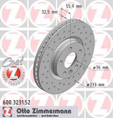 Disco de freno 600323152 Zimmermann