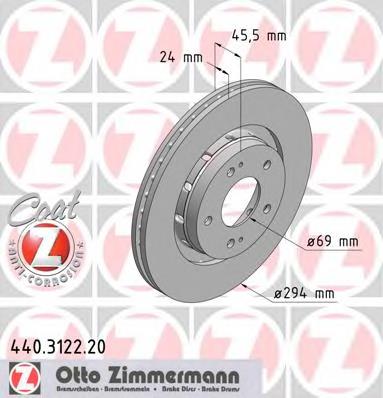 Disco de freno 440312220 Zimmermann