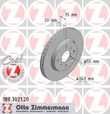 180302120 Zimmermann disco de freno delantero