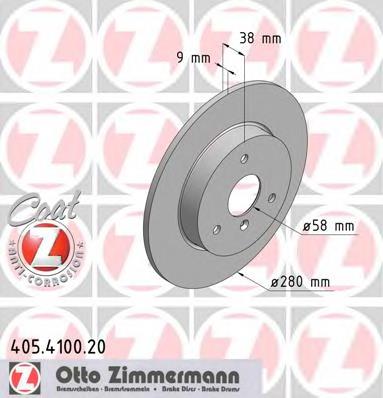 405410020 Zimmermann freno de disco delantero