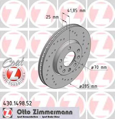 Disco de freno 430149852 Zimmermann