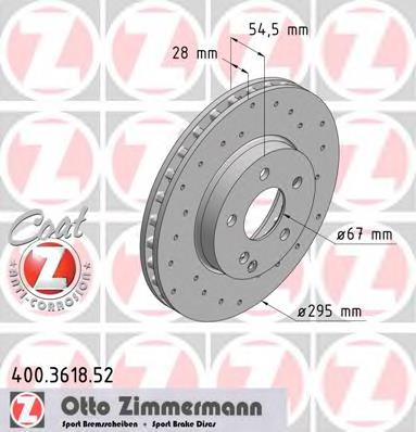 400361852 Zimmermann freno de disco delantero