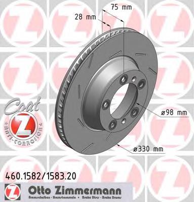 460158220 Zimmermann disco de freno trasero