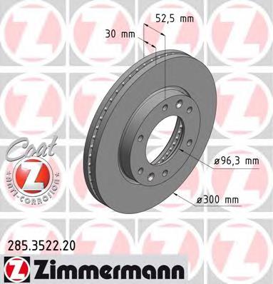 285352220 Zimmermann freno de disco delantero