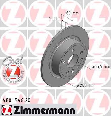 480.1546.20 Zimmermann disco de freno trasero