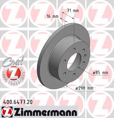 Comprar 400647720 Zimmermann Disco de freno trasero