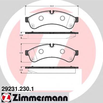 29231.230.1 Zimmermann pastillas de freno traseras