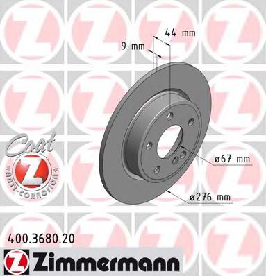 400368020 Zimmermann disco de freno trasero