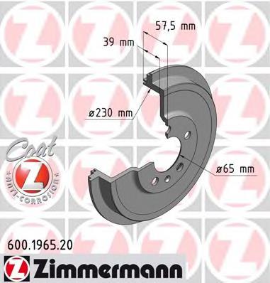 Tambor de freno trasero Zimmermann 600196520 precio, desde 51,61 EUR