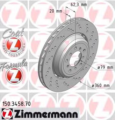 150.3458.70 Zimmermann disco de freno trasero