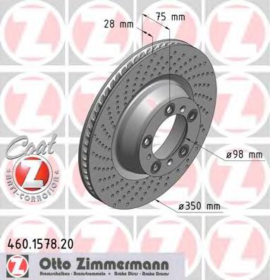 460157820 Zimmermann disco de freno trasero