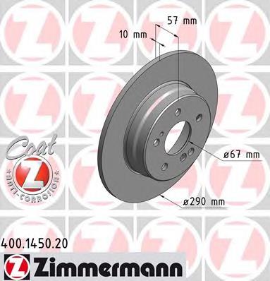 400145020 Zimmermann freno de disco delantero