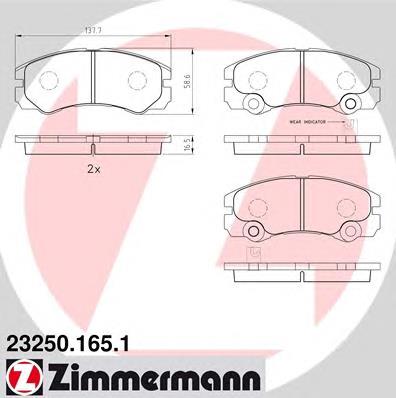 232501651 Zimmermann pastillas de freno delanteras