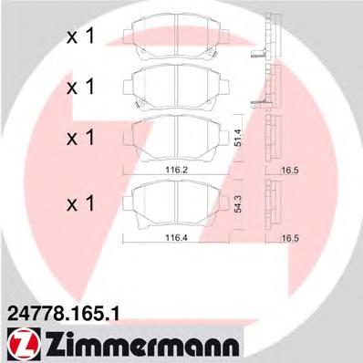 247781651 Zimmermann pastillas de freno delanteras