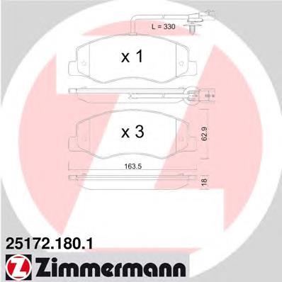 251721801 Zimmermann pastillas de freno traseras