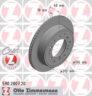 Frenos traseros Zimmermann 590280720